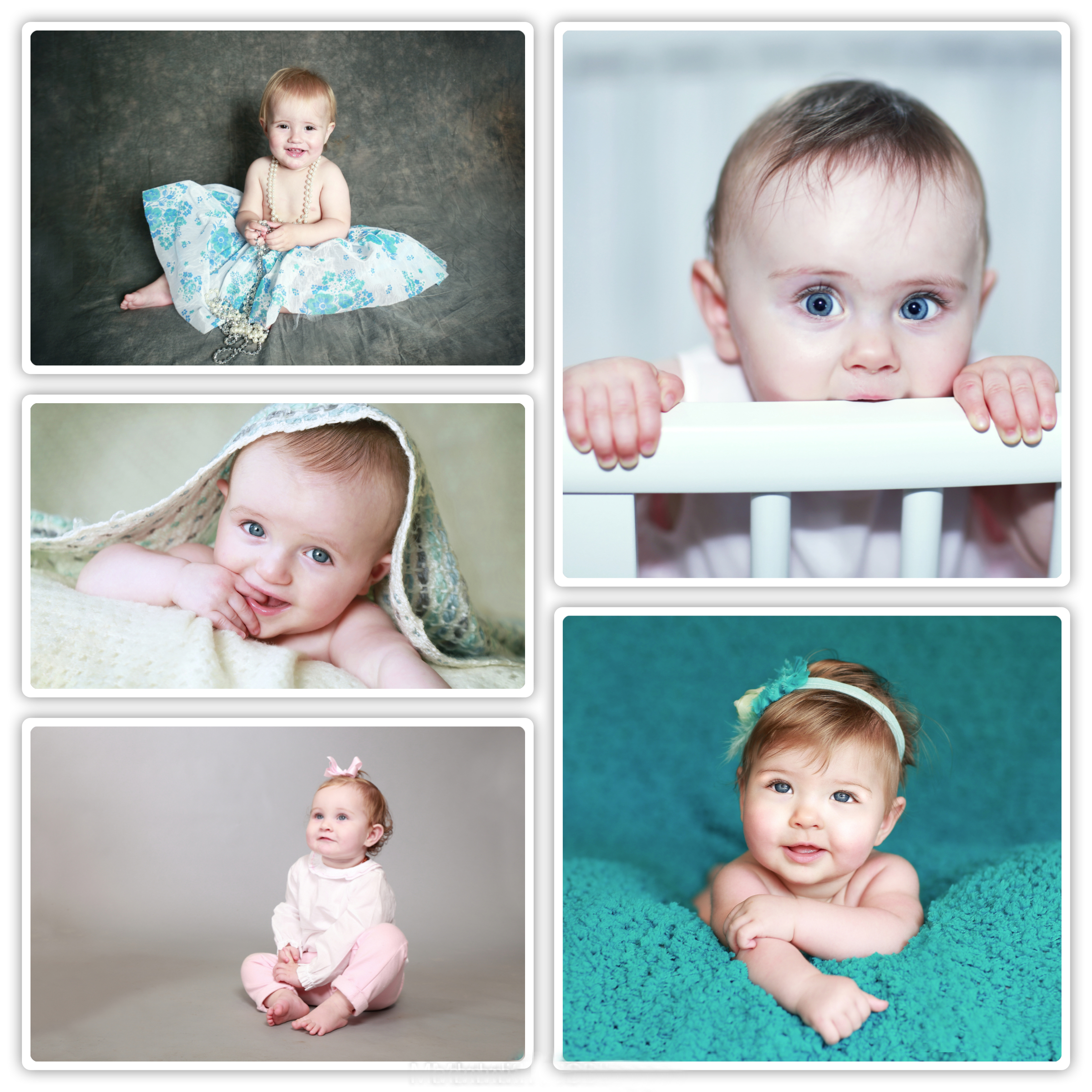 Collage of newborn baby photographs around Kent