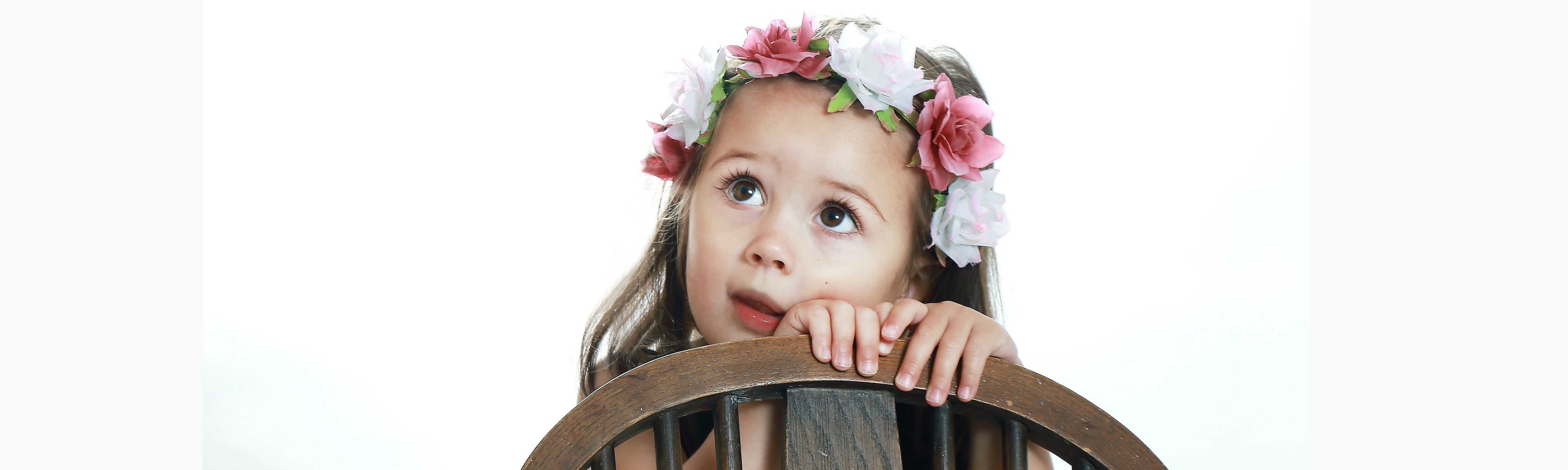 Photograph of a Young girl with flower crown